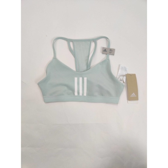 Adidas Aeroready Women Sport Bra Green Light Support Performance Size Small New